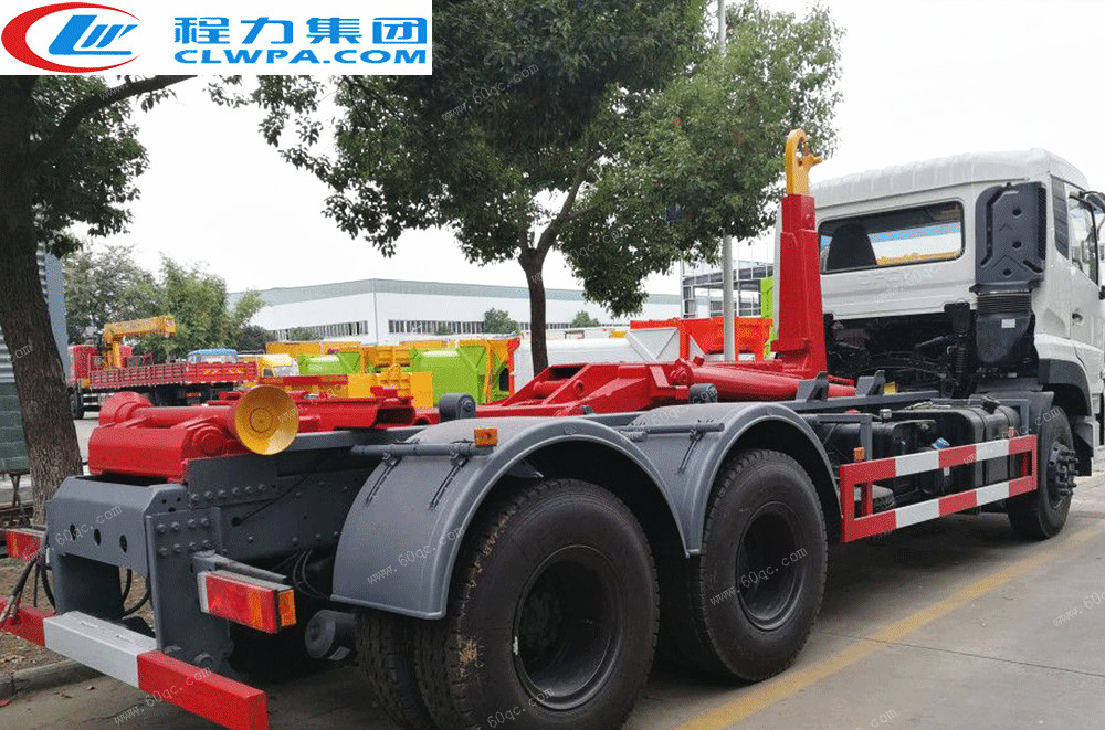 國五東風(fēng)天龍后雙橋車廂可卸式垃圾車