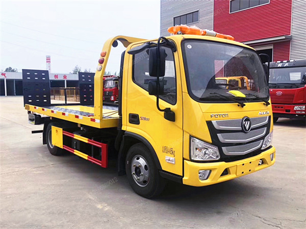 工程黃福田歐馬可S3一拖二國(guó)六藍(lán)牌清障車